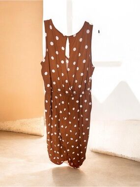 Old Navy XXL Polka Dot Sleeveless Brown JUMPER